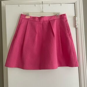 French Connection pleated mid thigh skirt. Bubblegum pink